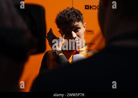 Melbourne, Australien. März 2024. Melbourne, Australien, Donnerstag, 21. März: Lando Norris (GBR) von McLaren während des Formel-1-Grand-Prix von Australien 2024. Bild, Foto und Copyright © PETERSON Mark ATP Images (PETERSON Mark/ATP/SPP) Credit: SPP Sport Press Photo. /Alamy Live News Stockfoto