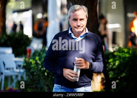 21. März 2024: Melbourne Grand Prix Circuit, Melbourne, Victoria, Australien; Australian Formel 1 Grand Prix: Ankunft und Inspektionstag: Rallye-Legende Carlos Sainz SNR bei der australischen Formel 1 Stockfoto