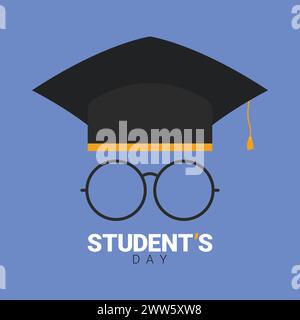 Internationaler Studententag. World Students Day Creative Vektor Design Illustration Student Education Day Icon Study Stock Vektor