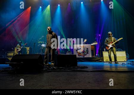 21. März 2024, Manchester, Vereinigtes Königreich: LIAM GALLAGHER (ehemaliger Oasis Front man) und JOHN SQUIRES (ehemaliger Stone Roses Gitarrist) Live at 02 Apollo , Manchester, England, UK in der Werbung für ihr selbstbetiteltes gemeinsames Album (Credit Image: © Andy von Pip/ZUMA Press Wire) NUR REDAKTIONELLE VERWENDUNG! Nicht für kommerzielle ZWECKE! Stockfoto