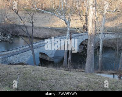 Antietam Battlefield in der Nähe von Sharpsburg, Maryland, fand während des Amerikanischen Bürgerkriegs am 17. September 1862 statt. Gewerkschaftsarmeen gegen konföderierte Armeen. Stockfoto