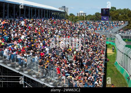 Melbourne, Australie. März 2024. Tribüne während des Formel 1 Rolex Australian Grand Prix 2024, 3. Runde der Formel-1-Weltmeisterschaft 2024 vom 22. Bis 24. März 2024 auf dem Albert Park Circuit in Melbourne, Australien - Foto Florent Gooden/DPPI Credit: DPPI Media/Alamy Live News Stockfoto