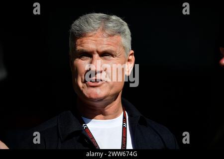 MELBOURNE, AUSTRALIEN, 25. Februar 2024. Im Bild: Ehemaliger F1-Rennfahrer wurde zum Kommentator David Coulthard im Fahrerlager beim 3. Lauf der FIA Formel 1 Rolex Australian Grand Prix 2024 vom 22. Bis 24. März auf dem Albert Park Street Circuit in Melbourne, Australien. Quelle: Karl Phillipson/Alamy Live News Stockfoto