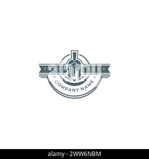 Spartan Vintage-Logo-Symbol. spartan-Symbol Stock Vektor
