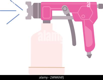 Airbrush-Farbsymbol. Spritzpistole für Maler isoliert auf weißem Hintergrund Stock Vektor