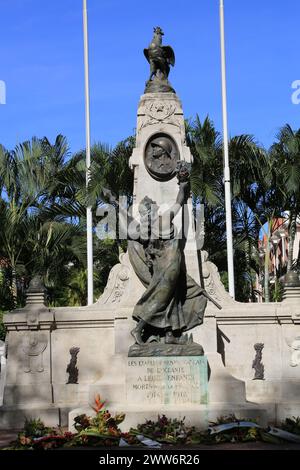 Tribut an die Soldaten von Tahiti, die während des Ersten Weltkrieges von 1914 bis 1918 kämpften. 1.800 junge Polynesier wurden ab 1916 mobilisiert, um zu defe Stockfoto