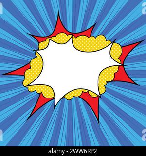 Leere Bubble für Comic-Text. Comic-Superheldenmuster. Stock Vektor