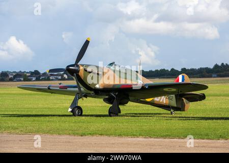 Hawker Hurricane Mk 1 P2902 G-ROBT auf der Duxford Battle of Britain Air Show 2022, Duxford Airfield, Cambridgeshire, England, Großbritannien Stockfoto