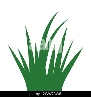 Grüne Buschgras-Symbol, Teil des Rasengras-Busches Stock Vektor