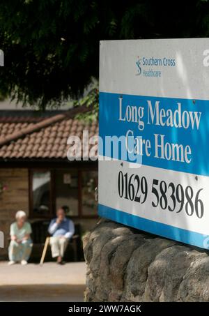 11/07/11 Long Meadow Care Home, betrieben von Southern Cross, in Matlock Derbyshire, heute... PFLEGEHEIM BETREIBER SOUTHERN CROSS, der 31000 Einwohner hat Stockfoto