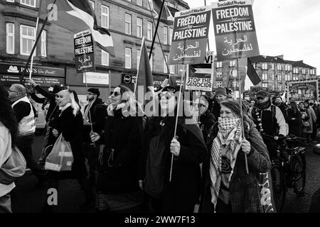ProPalestine Demonstration im East End von Glasgow Stockfoto