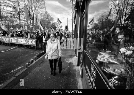 ProPalestine Demonstration im East End von Glasgow Stockfoto