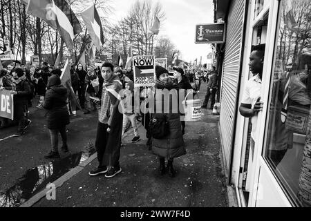 ProPalestine Demonstration im East End von Glasgow Stockfoto