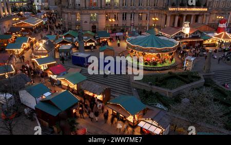 25/11/11 ..der Frankfurter Weihnachtsmarkt in Birmingham hat sich zum größten deutschen Markt außerhalb Deutschlands und Österreichs entwickelt. Mit mehr als 180 Verkaufsständen Stockfoto