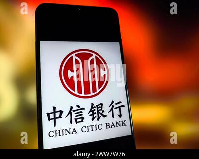 SUQIAN, CHINA - 22. MÄRZ 2024 - Abbildung China die Einnahmen der CITIC Bank 2023 fielen im März in Suqian, Provinz Jiangsu, China um 2,6 Prozent gegenüber dem Vorjahr Stockfoto