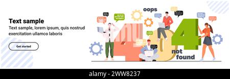 404 Fehlerseite oder -Datei nicht gefunden. Systemupdates, Hochladen, Betrieb, Computing, Installationsprogramme, Systemwartung. Stockfoto