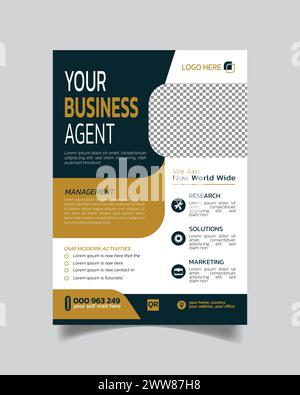 Unternehmen Corporate Business Flyer oder Business Faltblatt Design Creative Business Poster A4 Stock Vektor
