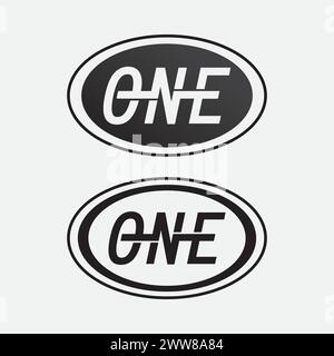 Logo Nummer eins und Vektornummer Design Stock Images Illustration Stock Vektor