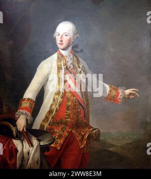 Kaiser Joseph II. Von Österreich (1741-1790). Oil Subre tela. 18. Jahrhundert. Stockfoto