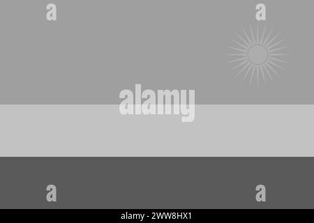 Ruanda-Flagge – Schwarzweiß-Vektor-Illustration in Graustufen. Flagge in Schwarz-weiß Stock Vektor