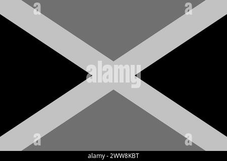 Jamaika Flagge - graue monochrome Vektor-Illustration. Flagge in Schwarz-weiß Stock Vektor