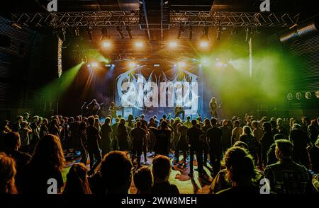 Kopenhagen, Dänemark. März 2024. Die US-amerikanische Deathcore-Band Carnifex gibt ein Live-Konzert im Amager Bio in Kopenhagen. (Foto: Gonzales Photo/Alamy Live News Stockfoto