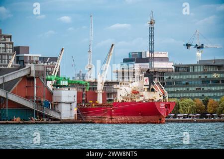 Massengutfrachter Federal Asahi Majuro (IMO: 9200419, MMSI 538006753), Entladung in Redpath Sugar Refinery Dock, Toronto, Ontario, Kanada Stockfoto