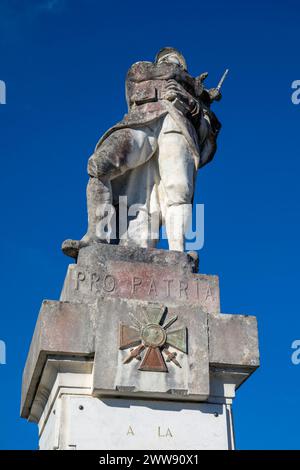 Frankreich, Nouvelle-Aquitaine, Saint-Brice, Detail der Gedenkstätte für die Männer, die im Ersten Weltkrieg (1914-1918) ihr Leben verloren haben Stockfoto