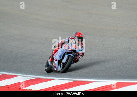 Portimao, Portugal. März 2024. PORTIMAO, PORTUGAL - 22. MÄRZ: Marc Marquez aus Spanien, Gresini Racing MotoGP während der Grande Premio Tissot de Portugal, MotoGP-Klasse, am 22. März 2024 im Autodromo Internacional do Algarve in Portimao, Portugal. (Foto von Henk Seppen/Orange Pictures) Credit: Orange Pics BV/Alamy Live News Stockfoto