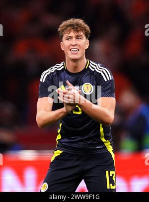 Schottlands Jack Hendry während eines internationalen Freundschaftsspiels in der Johan Cruyff Arena in Amsterdam, Niederlande. Bilddatum: Freitag, 22. März 2024. Stockfoto