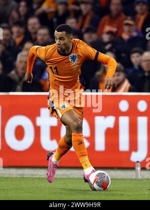 AMSTERDAM: Cody Gakpo aus Holland während des Freundschaftsspiels zwischen den Niederlanden und Schottland in der Johan Cruijff Arena am 22. März 2024 in Amsterdam. ANP MAURICE VAN STEEN Stockfoto