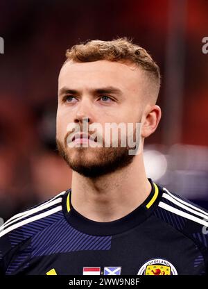 Schottlands Ryan Porteous vor einem internationalen Freundschaftsspiel in der Johan Cruyff Arena in Amsterdam, Niederlande. Bilddatum: Freitag, 22. März 2024. Stockfoto