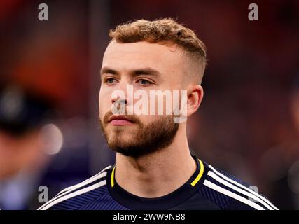 Schottlands Ryan Porteous vor einem internationalen Freundschaftsspiel in der Johan Cruyff Arena in Amsterdam, Niederlande. Bilddatum: Freitag, 22. März 2024. Stockfoto