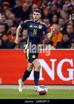 AMSTERDAM - Ryan Christie aus Schottland während des Freundschaftsspiels zwischen den Niederlanden und Schottland in der Johan Cruijff Arena am 22. März 2024 in Amsterdam. ANP MAURICE VAN STEEN Stockfoto