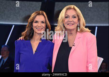 Julia-Niharika Sen, Bettina Tietjen - NDR TALKSHOW in den NDR-Studios in Hamburg am 22.03.2024 *** Julia Niharika Sen, Bettina Tietjen NDR TALKSHOW in den NDR-Studios in Hamburg am 22 03 2024 Stockfoto