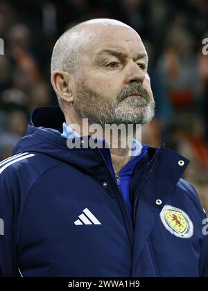 AMSTERDAM - Schottland-Trainer Steve Clarke während des Freundschaftsspiels zwischen den Niederlanden und Schottland in der Johan Cruijff Arena am 22. März 2024 in Amsterdam, Niederlande. ANP MAURICE VAN STEEN Stockfoto