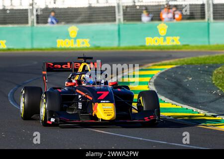 07 TRAMNITZ Tim (ger), MP Motorsport, Dallara F3 2019, Action während der 2. Runde der FIA Formel-3-Meisterschaft 2024 vom 22. Bis 24. März 2024 auf dem Albert Park Circuit in Melbourne, Australien - Foto Xavi Bonilla / DPPI Stockfoto