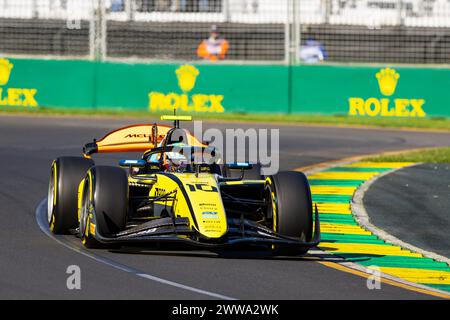 10 BORTOLETO Gabriel (BH), Invicta Racing, Dallara F2 2024, Action während der 3. Runde der FIA Formel 2 Championship 2024 vom 22. Bis 24. März 2024 auf dem Albert Park Circuit in Melbourne, Australien - Foto Xavi Bonilla / DPPI Stockfoto