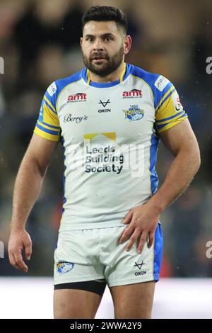 Leeds, Großbritannien. März 2024. AMT Headingley Rugby Stadium, Leeds, West Yorkshire, 22. März 2024. Betfred Challenge Cup Leeds Rhinos gegen St. Helens. Rhyse Martin von Leeds Rhinos Credit: Touchlinepics/Alamy Live News Stockfoto