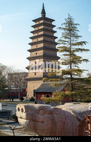Kaiyuan Tempel in Zhengding, Provinz Hebei, China. Stockfoto