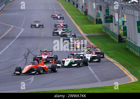 09 DUNNE Alex (irl), MP Motorsport, Dallara F3 2019, Action während der 2. Runde der FIA Formel-3-Meisterschaft 2024 vom 22. Bis 24. März 2024 auf dem Albert Park Circuit in Melbourne, Australien - Foto Eric Alonso / DPPI Stockfoto