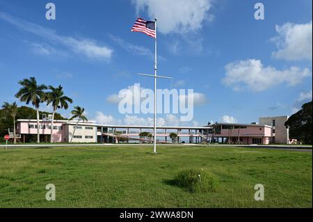 Guy Bradley Visitor Center im Flamingo im Everglades National Park, Florida am sonnigen Märznachmittag. Stockfoto