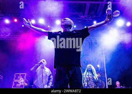 Newcastle, Großbritannien - 22. März 2024. Die Happy Mondays treten im O2 City Hall in Newcastle auf. Foto: Jill O'Donnell / Alamy Live News Stockfoto