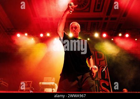 Newcastle, Großbritannien - 22. März 2024. Die Happy Mondays treten im O2 City Hall in Newcastle auf. Foto: Jill O'Donnell / Alamy Live News Stockfoto