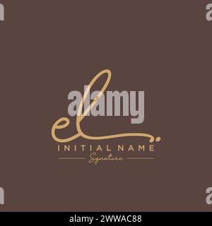 EL Signature Logo Template Vektor Stock Vektor