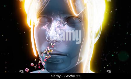 Lufterreger, konzeptuelle Darstellung. Stockfoto