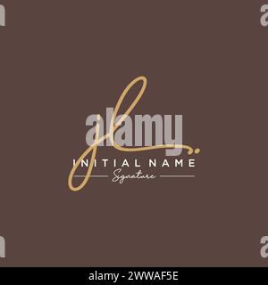JL-Signatur-Logo-Vorlagenvektor Stock Vektor