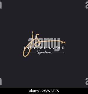 JS-Signatur-Logo-Vorlage Vektor Stock Vektor