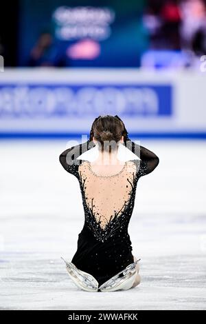 Isabeau LEVITO (USA), während des Women Free Skating bei den ISU World Figure Skating Championships 2024, im Centre Bell, am 22. März 2024 in Montreal, Kanada. Quelle: Raniero Corbelletti/AFLO/Alamy Live News Stockfoto