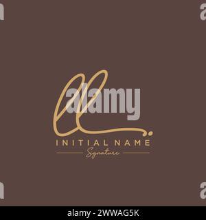 LL Signatur Logo Vorlage Vektor Stock Vektor
